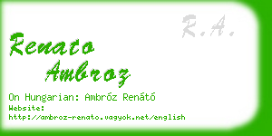 renato ambroz business card